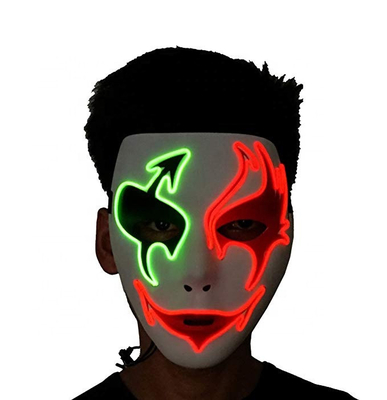 Masque protecteur de Halloween LED d'horreur avec la mousse à l'intérieur de confortable à porter