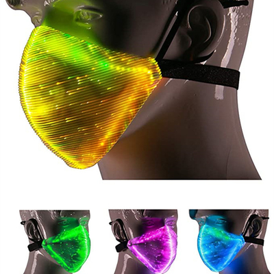 La LED s'allument vers le haut de la couleur du masque protecteur 7 allume rougeoyer rechargeable d'USB dans l'obscurité