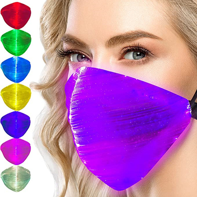 Couleurs claires programmables optiques du masque protecteur de la fibre LED 7 5 modes de clignotant