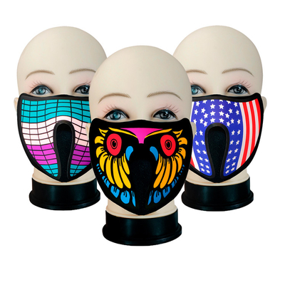 Masque protecteur de clignotant sain de LED avec le dessin de drapeau américain flexible