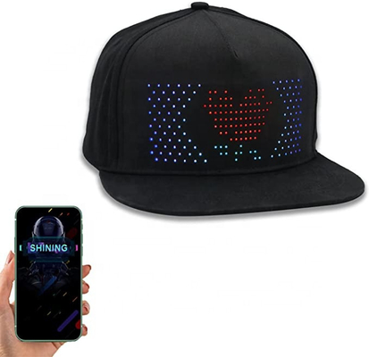 Dessin de édition coloré multi d'image de musique des textes du chapeau RVB de Bluetooth LED de langue