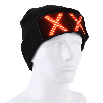 Chapeau d'affichage à LED allumant l'APPLI de Beanie Cap Bluetooth programmable