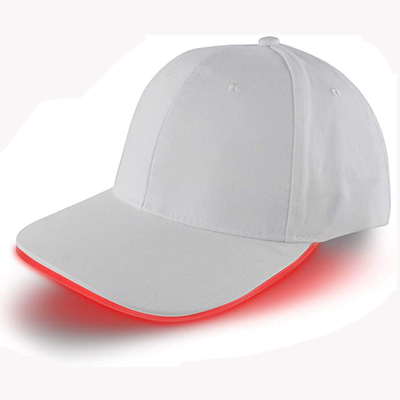 Chapeaux lumineux de casquettes de baseball de LED avec la couleur blanche de lumières rouges