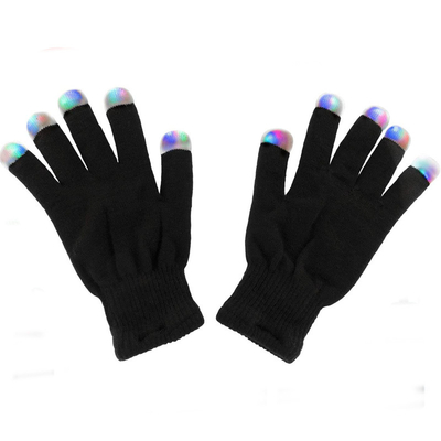 Bout du doigt lumineux de 3 des couleurs LED gants de lumière clignotant pour la partie d'éloge