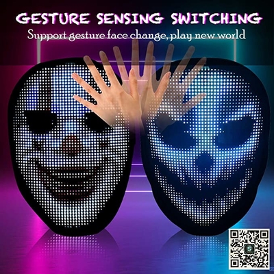 Masque protecteur futé de l'appli LED de Bluetooth Smartphone brillant la lumière faciale de Cosplay