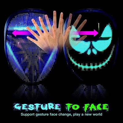 Visage changeant le modèle personnalisable rechargeable futé d'USB de masque protecteur de LED