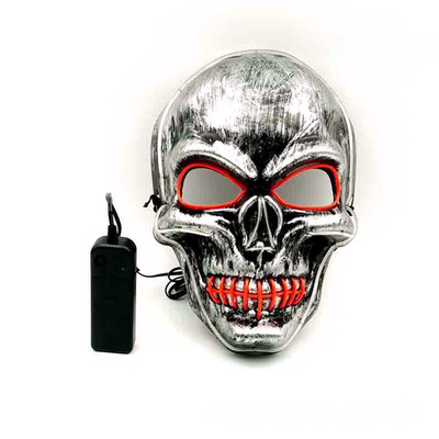 De crâne d'allumer masque protecteur effrayant de Halloween LED réglable pour des adultes