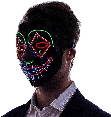 Lumineux effrayant multi de masque protecteur de Halloween LED de couleur dans l'obscurité