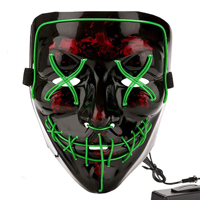Visage lumineux de masque protecteur de LED Halloween LED le plein s'allument pour des adultes