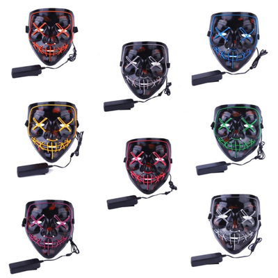 Visage lumineux de masque protecteur de LED Halloween LED le plein s'allument pour des adultes