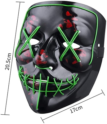 Visage lumineux de masque protecteur de LED Halloween LED le plein s'allument pour des adultes