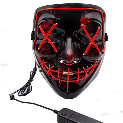 La mascarade allument le masque de purge de Halloween lumineux avec 10 couleurs de différence