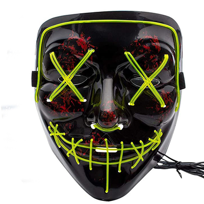 La mascarade allument le masque de purge de Halloween lumineux avec 10 couleurs de différence