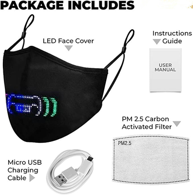 L'appli programmable de Bluetooth de masque protecteur du festival LED de partie a commandé USB rechargeable