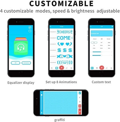 Mode personnalisable programmable de masque protecteur du contrôle LED d'APPLI rechargeable
