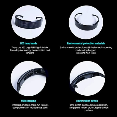 Égaliseur lumineux de dessin d'animation de message de programme en verre de Bluetooth LED