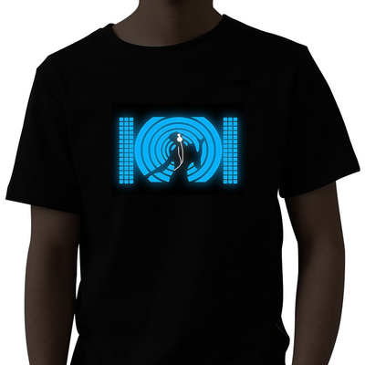 Le bruit du DJ de partie a activé l'habillement d'égaliseur de lumière de T-shirt de LED