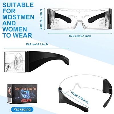 Le Cyberpunk allument le style futuriste rechargeable en verre LED de pare-soleil