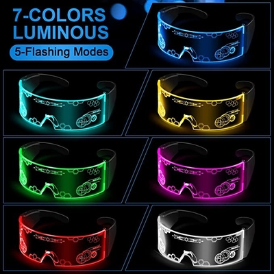 Le Cyberpunk allument le style futuriste rechargeable en verre LED de pare-soleil