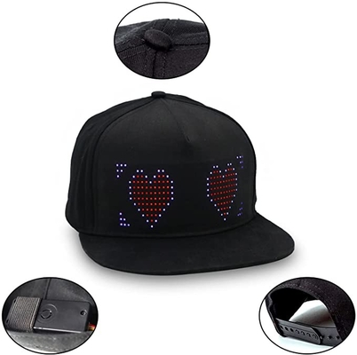 Dessin de édition coloré multi d'image de musique des textes du chapeau RVB de Bluetooth LED de langue