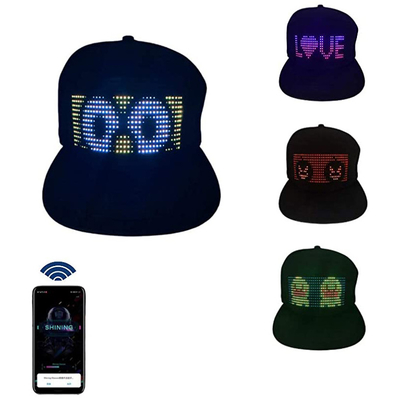 Chapeau programmable LED Bluetooth Cap intelligent de contrôle d'application personnalisé