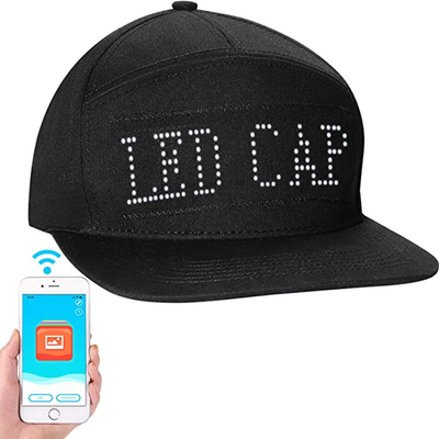 Chapeaux frais Editable de Bluetooth LED de chapeau de message programmable d'affichage