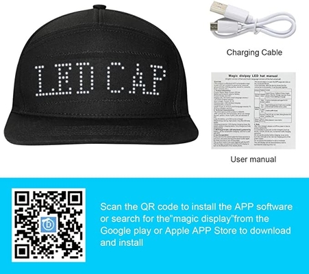 Chapeaux frais Editable de Bluetooth LED de chapeau de message programmable d'affichage