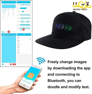 Chapeau animé d'affichage de chapeau de message de Bluetooth LED pour le festival de partie