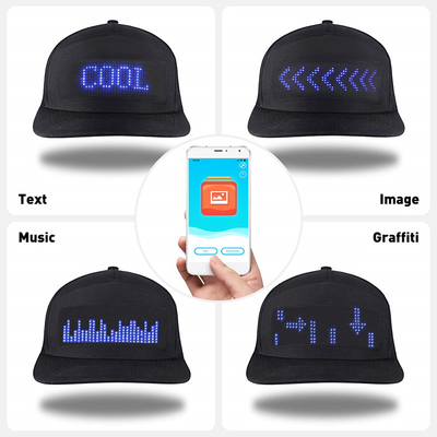 Réglable détachable de programme de chapeau de Bluetooth LED de contrôle d'appli