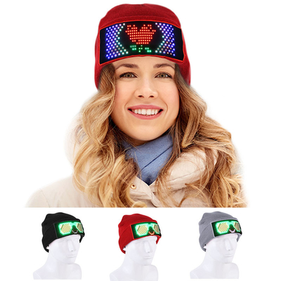 Montrez Editable unisexe de chapeau de l'APPLI DIY LED Smart de Beanie Hat Bluetooth
