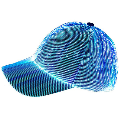 Couplez la recharge de clignotant optique rougeoyante d'USB de chapeaux de fibre de chapeaux de LED
