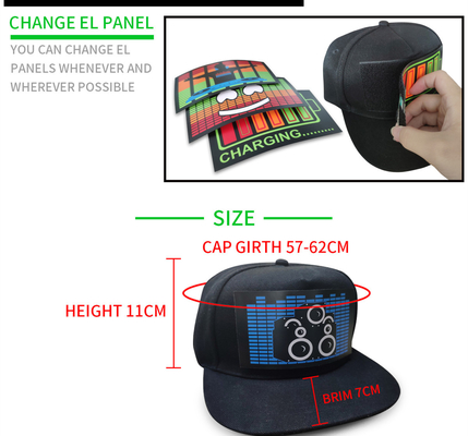 Le bruit détachable de casquettes de baseball de l'écran LED a activé le clignotant