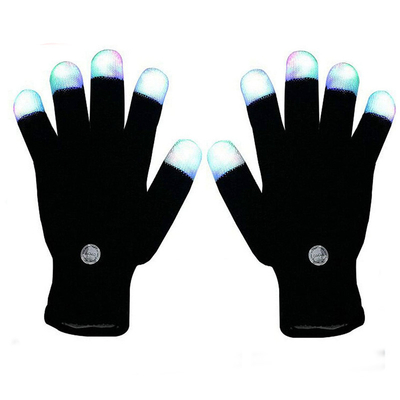 Le bout du doigt allument des gants de main de LED que le RVB colorent 6 modes de clignotant pour des adultes
