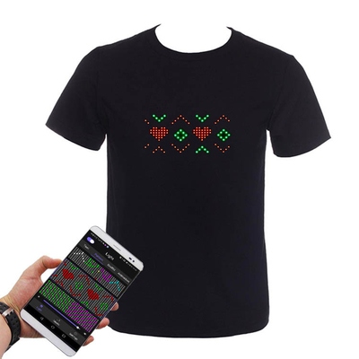 Bluetooth Smart LED allumant le contrôle mobile Prgrammable Word d'APPLI de T-shirt