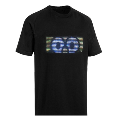 LED programmable allumant unisexe rechargeable d'USB de contrôle d'appli de T-shirt