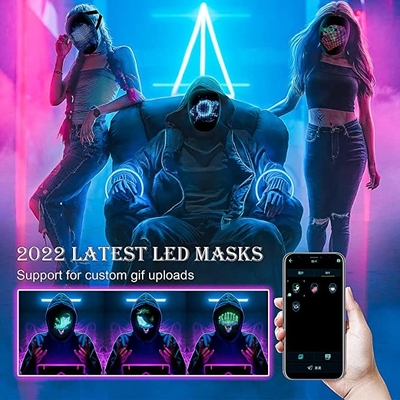 L'appli brillant Halloween a mené le visage de masque avec le téléchargement et la vidéo de jeu pour la partie annoncent