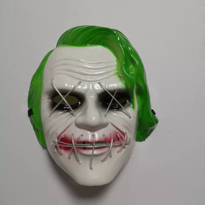 Le joker vert Halloween a mené le masque léger pour la partie Cosplay de mascarade