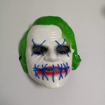 Le joker vert Halloween a mené le masque léger pour la partie Cosplay de mascarade