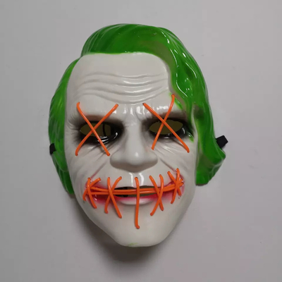 Le joker vert Halloween a mené le masque léger pour la partie Cosplay de mascarade