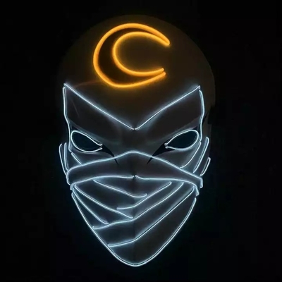 Le chevalier Halloween Light Up de lune a mené rougeoyer matériel de PVC de masque dans l'obscurité