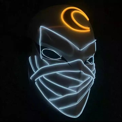Le chevalier Halloween Light Up de lune a mené rougeoyer matériel de PVC de masque dans l'obscurité