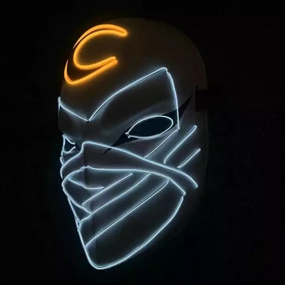Le chevalier Halloween Light Up de lune a mené rougeoyer matériel de PVC de masque dans l'obscurité