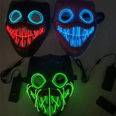 Matériel de PVC de masque protecteur de Bobby Light Up Halloween LED pour la partie de Cosplay