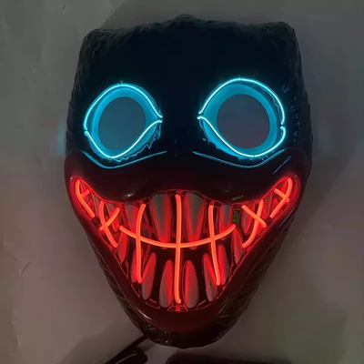 Matériel de PVC de masque protecteur de Bobby Light Up Halloween LED pour la partie de Cosplay