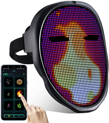 Contrôle en plastique DIY d'appli de masque de Bluetooth LED d'ABS éditant l'image et la photo des textes