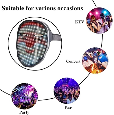 Masque programmable de Bluetooth LED pour la mascarade de partie de Cosplay de costume
