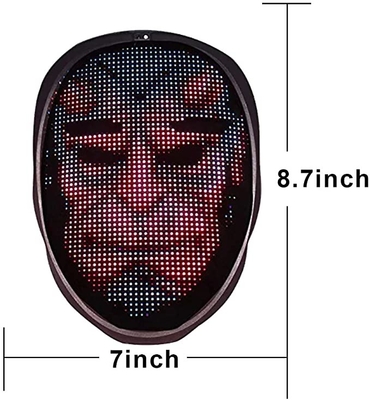 Masque programmable de Bluetooth LED pour la mascarade de partie de Cosplay de costume