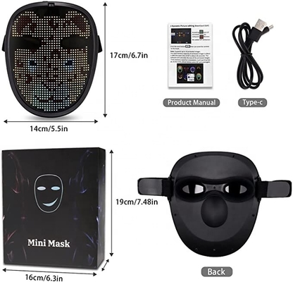 Masque changeant explosif de plein visage de Tiktok LED pour des enfants USB rechargeable