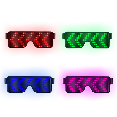 Verres au néon magiques rougeoyants d'éloge de lumière clignotante de Noël en verre de la charge LED d'USB
