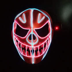 Vacances au néon rougeoyantes flexibles du masque protecteur de fil d'EL de potiron de Halloween LED allumant le masque